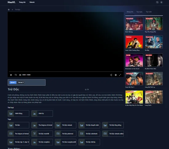 Theme Phim X 1 OPhimcms chạy laravel