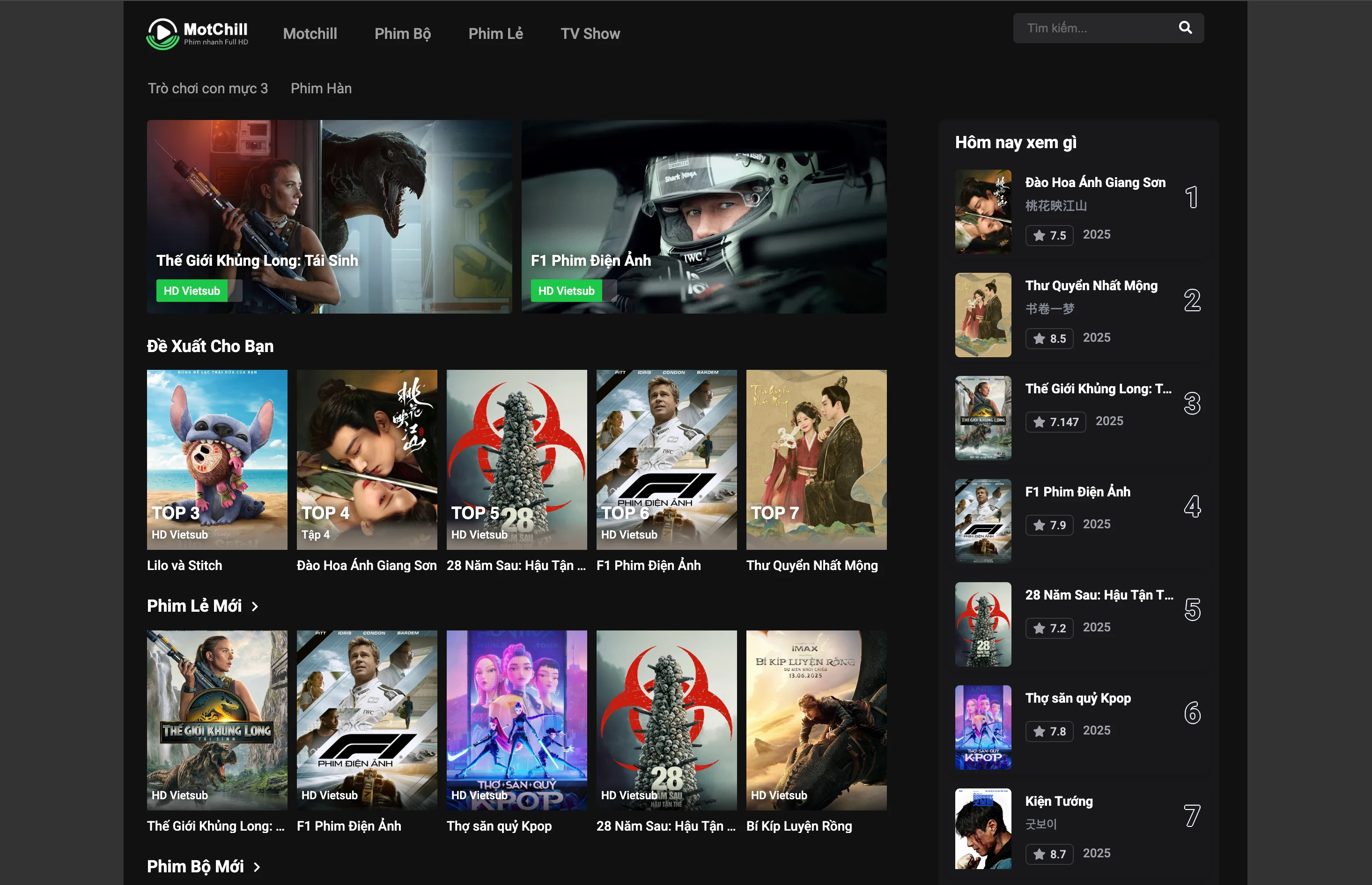 Theme Dooplay Wordpress  Motchill xanh - Image 2
