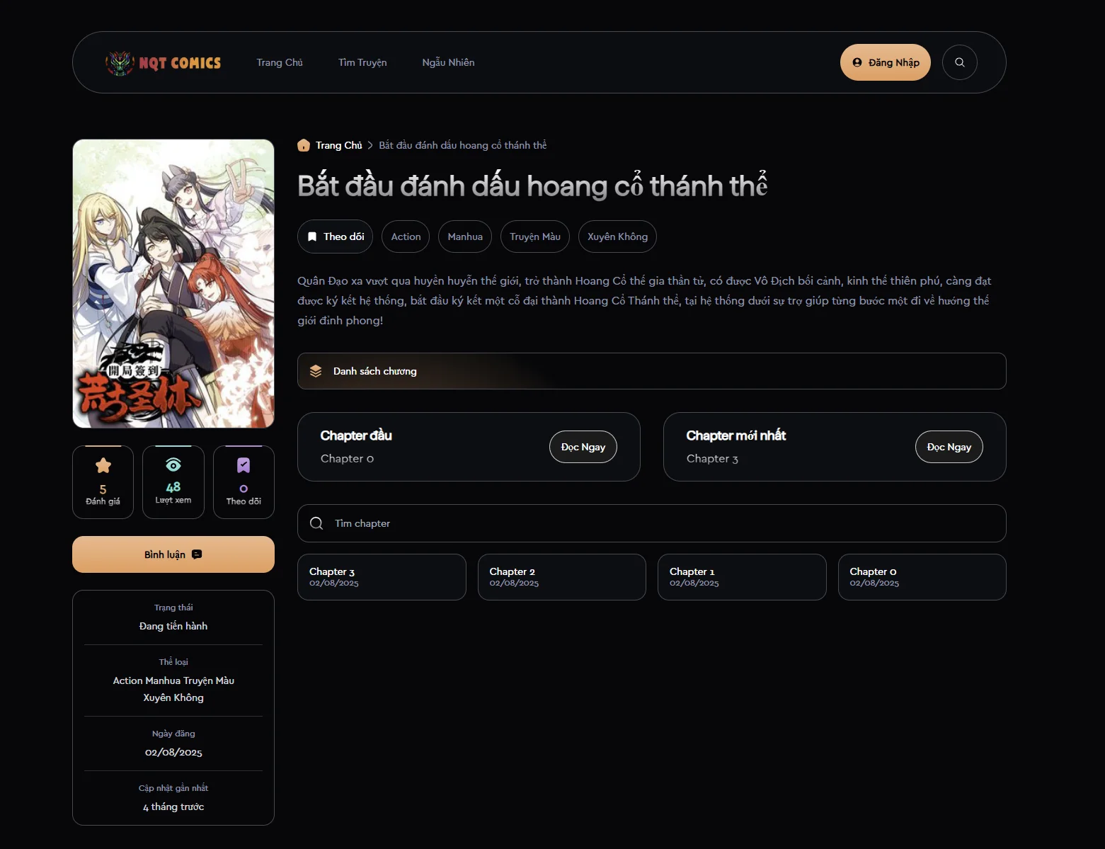 Theme Truyện tranh 4 – Tích hợp Cralw API Otruyen - Image 2