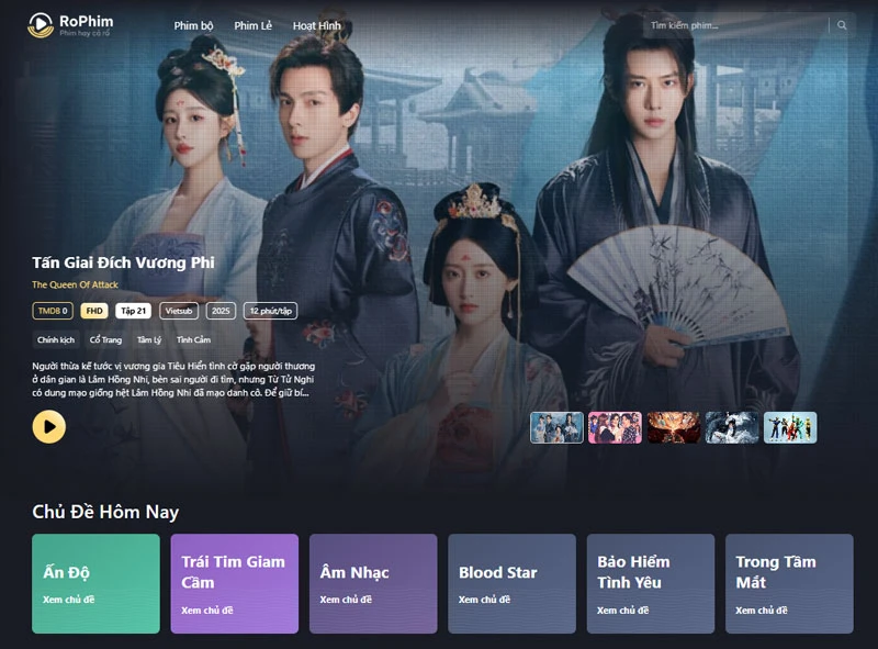 Theme rophim Wordpress OPhim