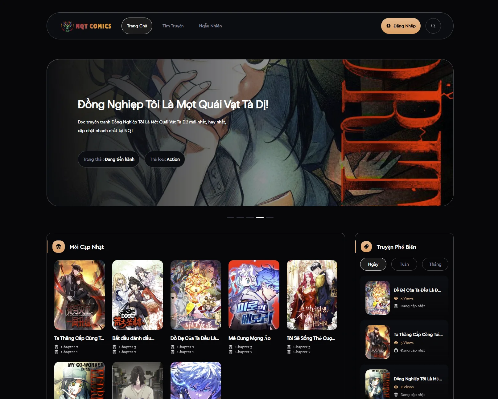 Theme Truyện tranh 4 – Tích hợp Cralw API Otruyen