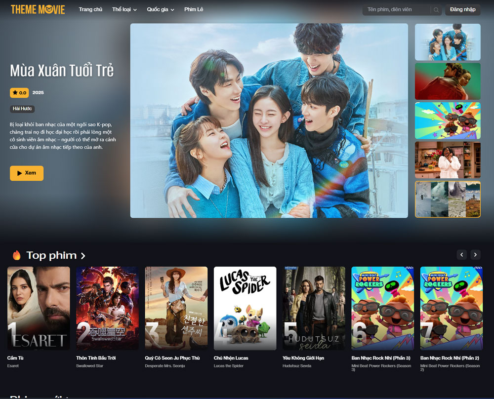 Theme Thèm Phim đẹp OPhimcms